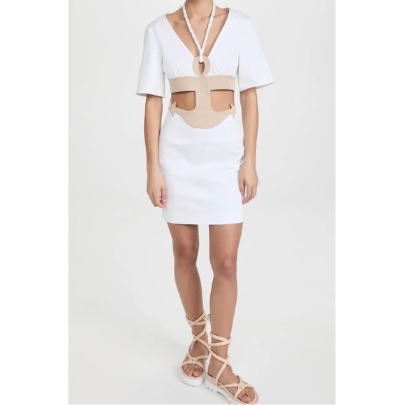 Rosie Assoulin Anchor Aweigh White Cutout Halter
Rope Nautical Mini Dress 8 - Picture 1 of 10